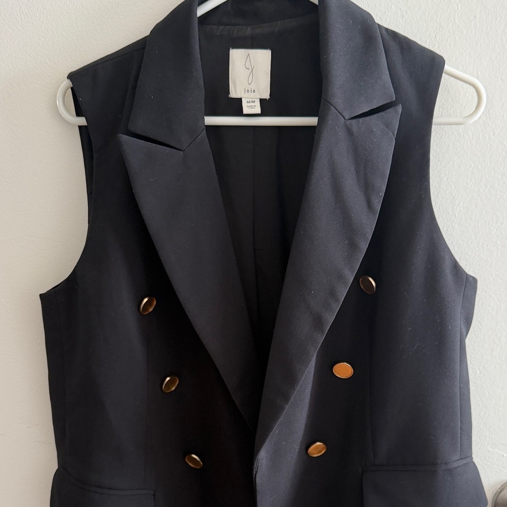Black Double-Breasted vest - Picture 2 of 4